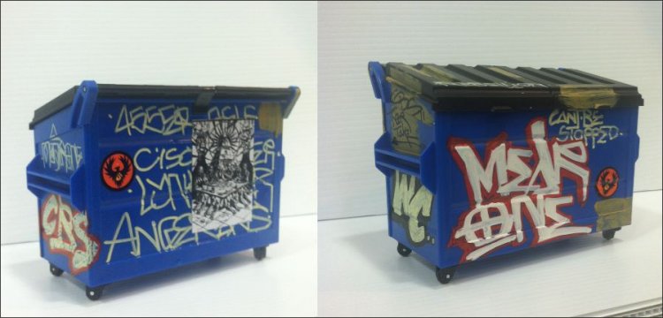 Mearone - Hand Customized Desktop Dumpster 2 - Click Image to Close