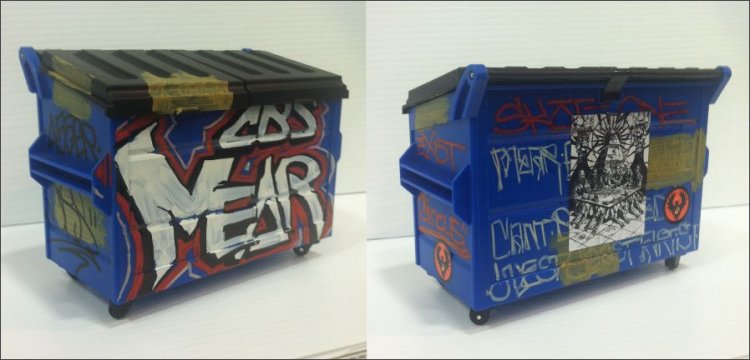 Mearone - Hand Customized Desktop Dumpster 3 - Click Image to Close