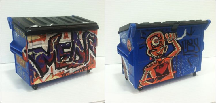 Mearone - Hand Customized Desktop Dumpster 7 - Click Image to Close