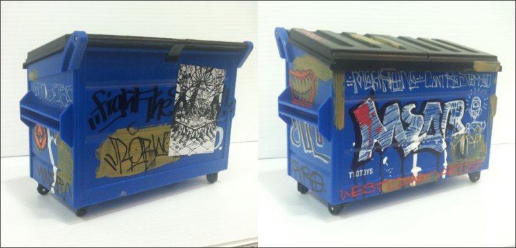 Mearone - Hand Customized Desktop Dumpster 4 - Click Image to Close
